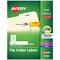Avery TrueBlock File Folder Labels, 2/3" x 3-7/16", 1,800 Printable Labels, White, Permanent (75366)